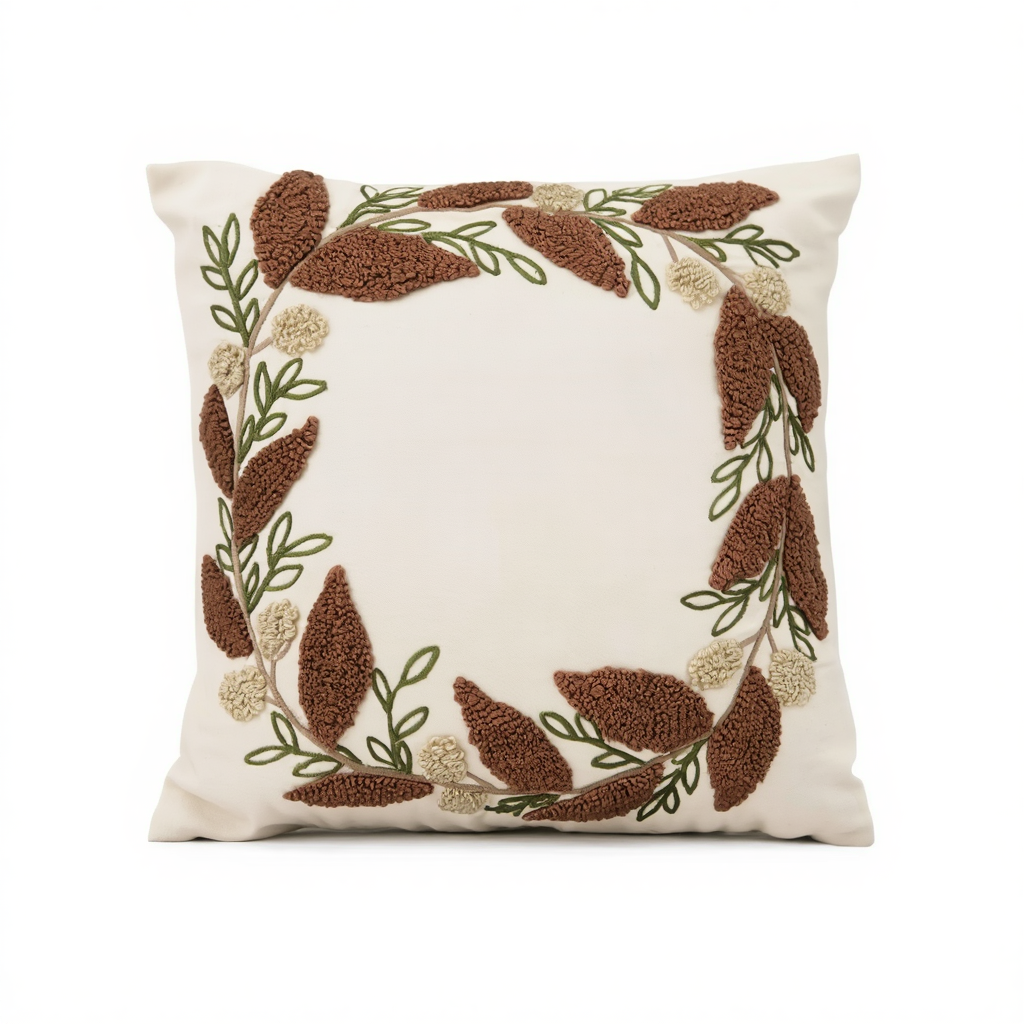 Embroidered Decorative Pillow