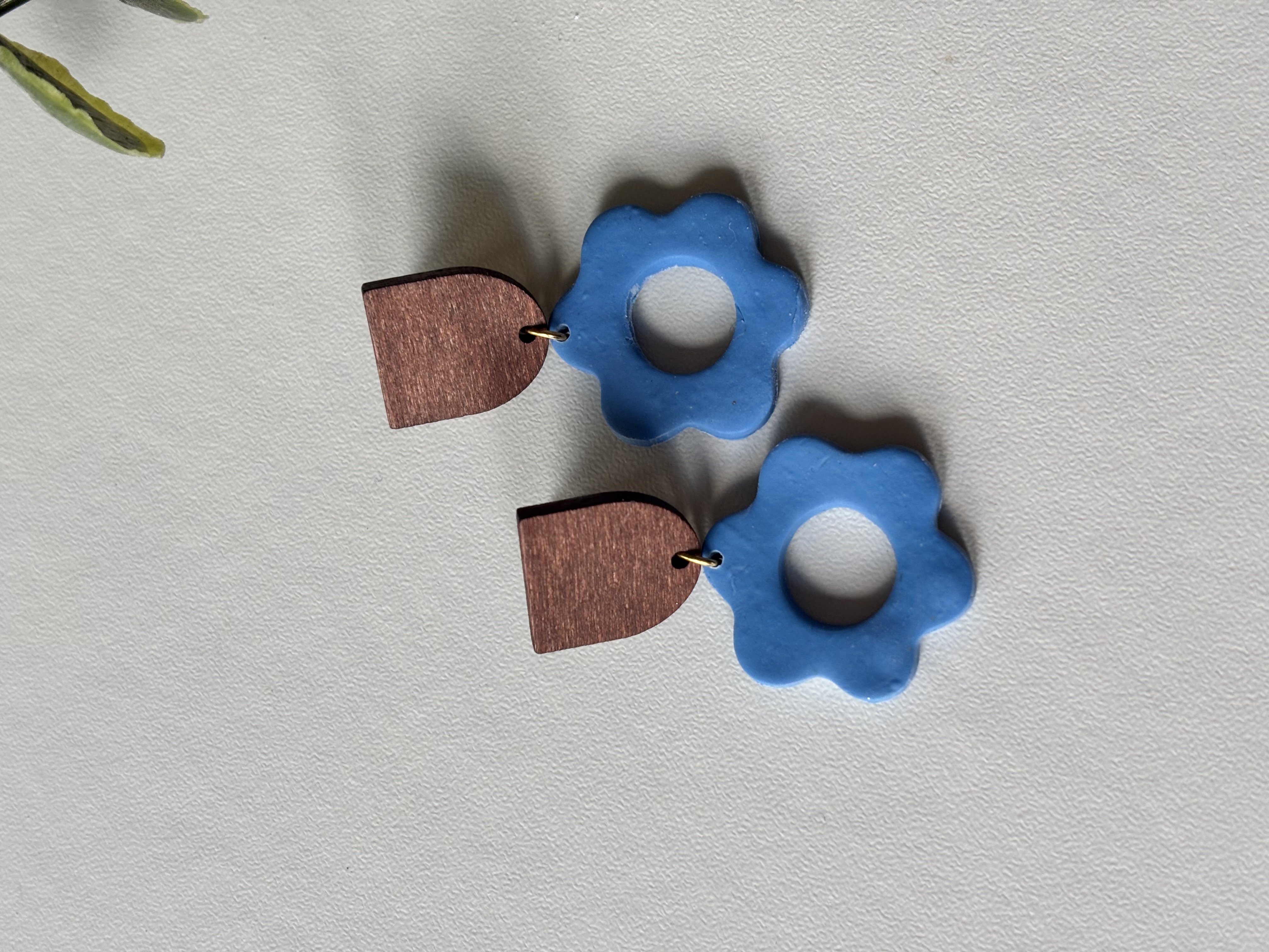Blue Flower-Shaped Earrings