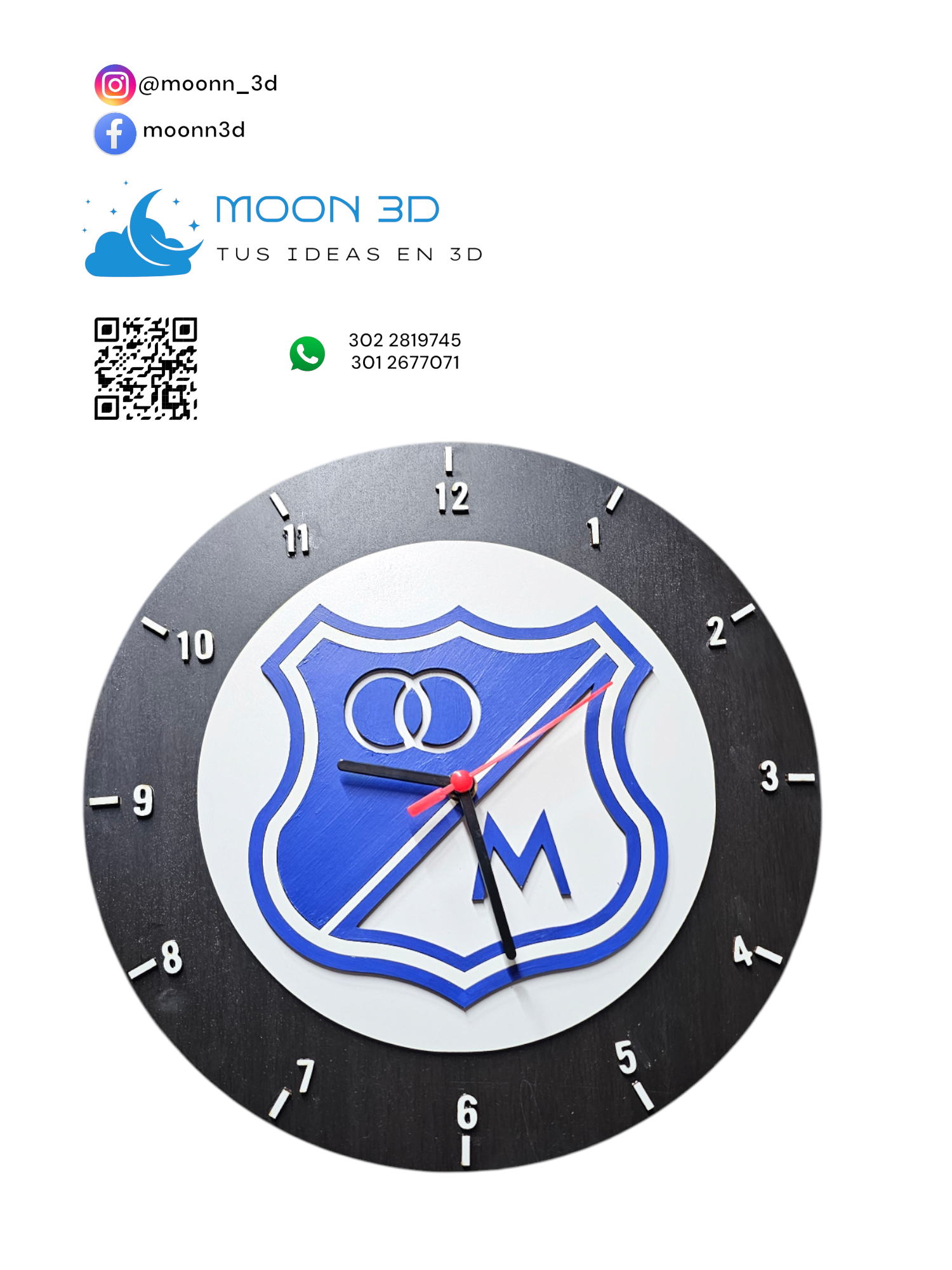 Reloj personalizado Millonarios F.C.