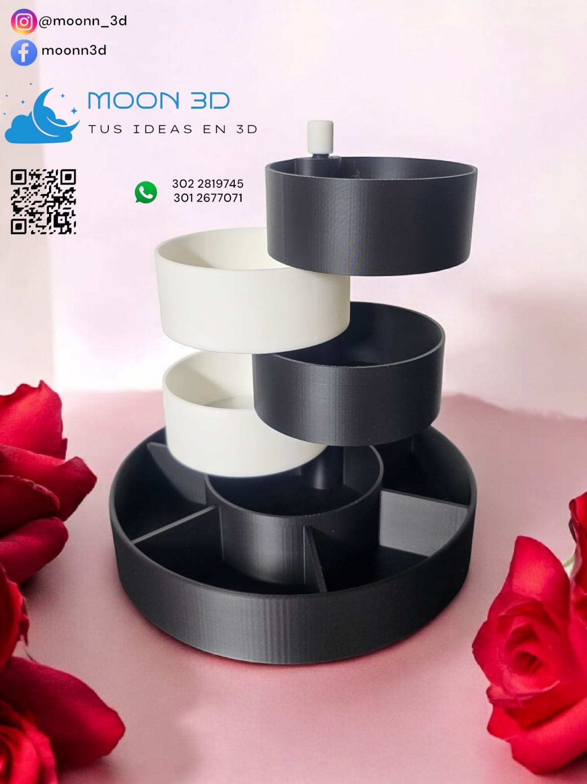 Organizador giratorio en 3D