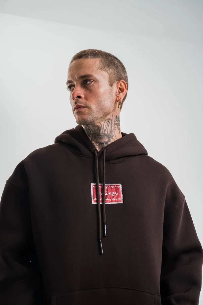 Kahve Kapüşonlu Sweatshirt