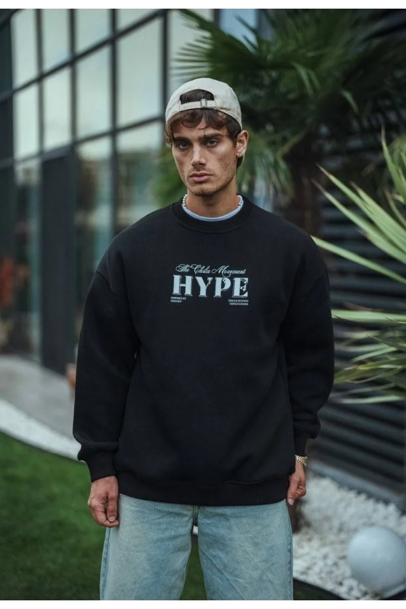 Siyah Hype Sweatshirt