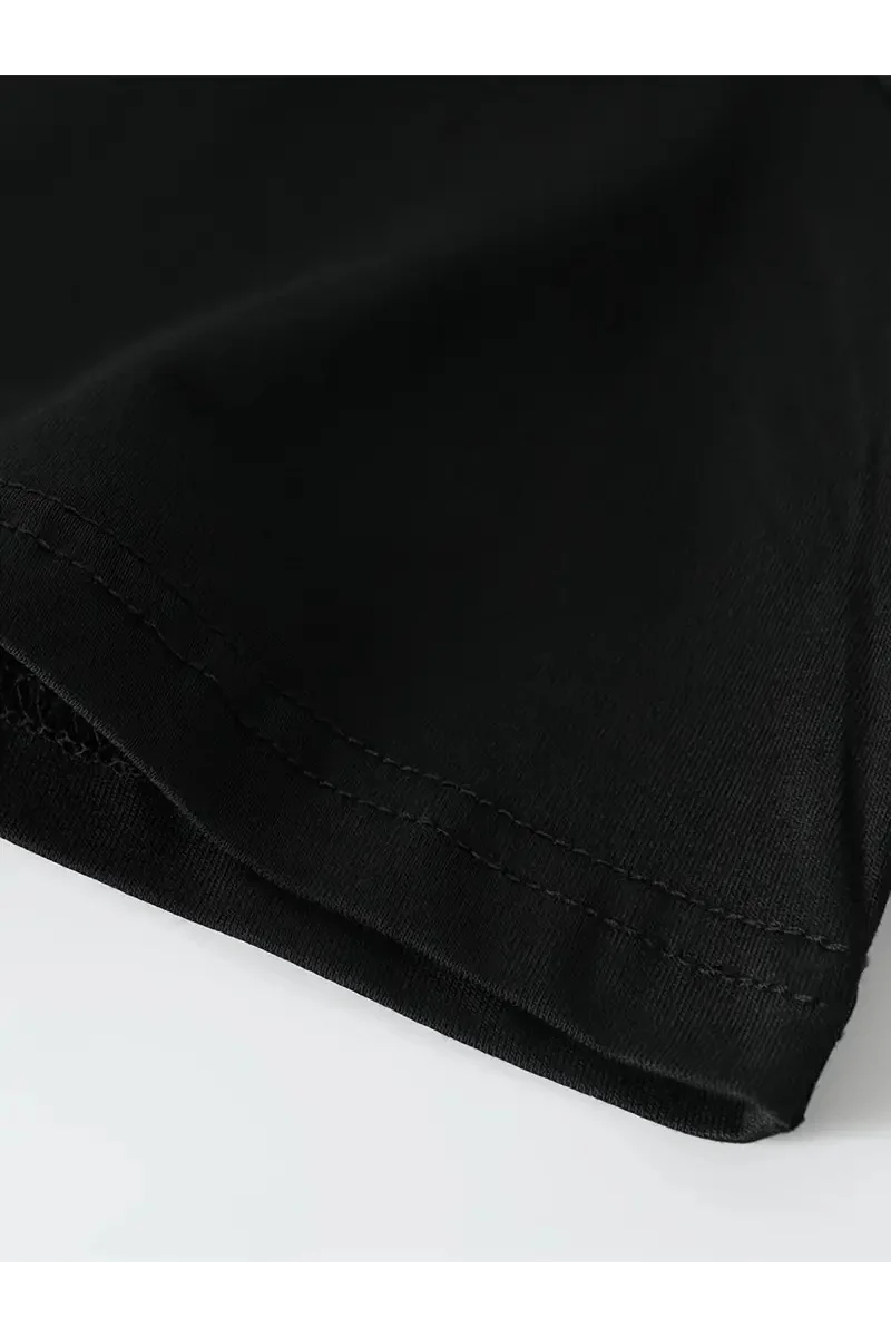 Erkekler için Rahat Büyük Beden Kısa Kollu Tişört