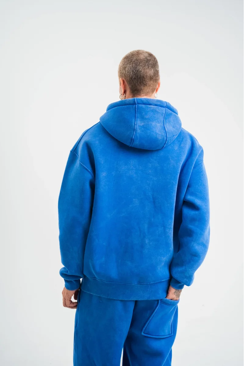 Mavi Kapüşonlu Sweatshirt