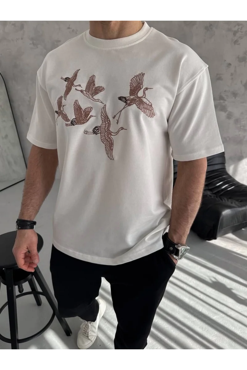 Unisex Nakış İşlemeli T-Shirt