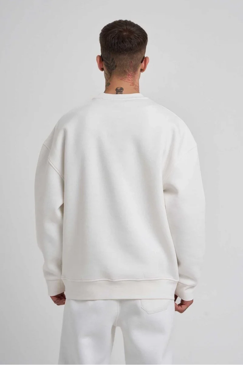Beyaz Oversize Sweatshirt
