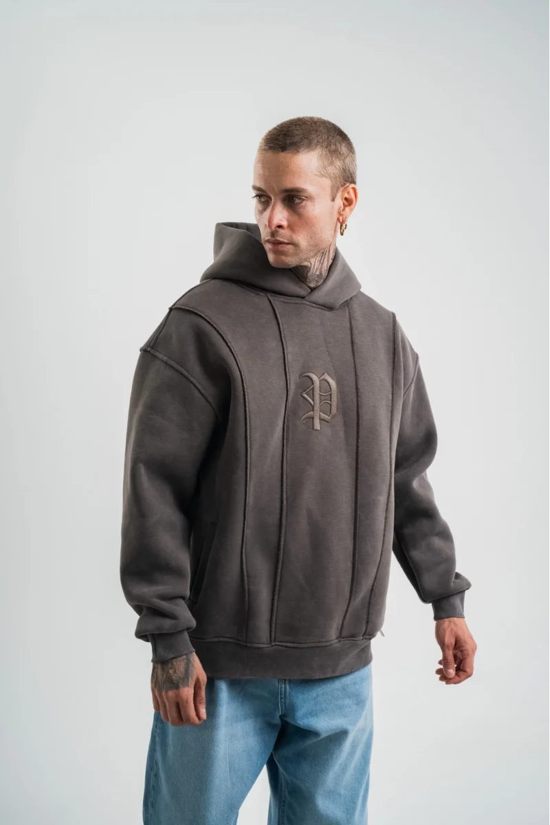 Koyu Füme Kapüşonlu Sweatshirt