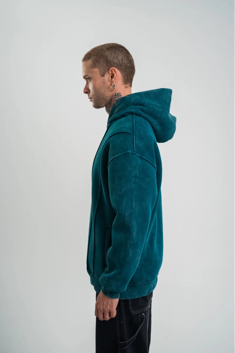 Yeşil Kapüşonlu Sweatshirt