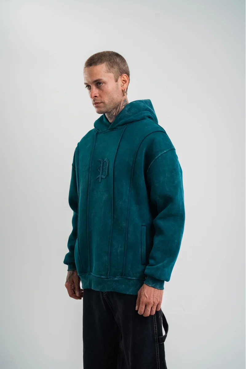 Yeşil Kapüşonlu Sweatshirt