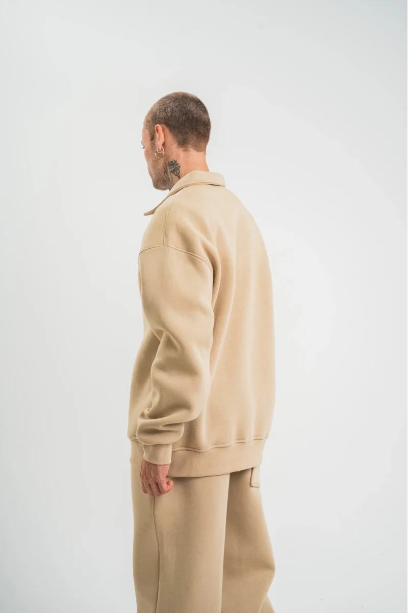 Bej Renkli Oversize Sweatshirt