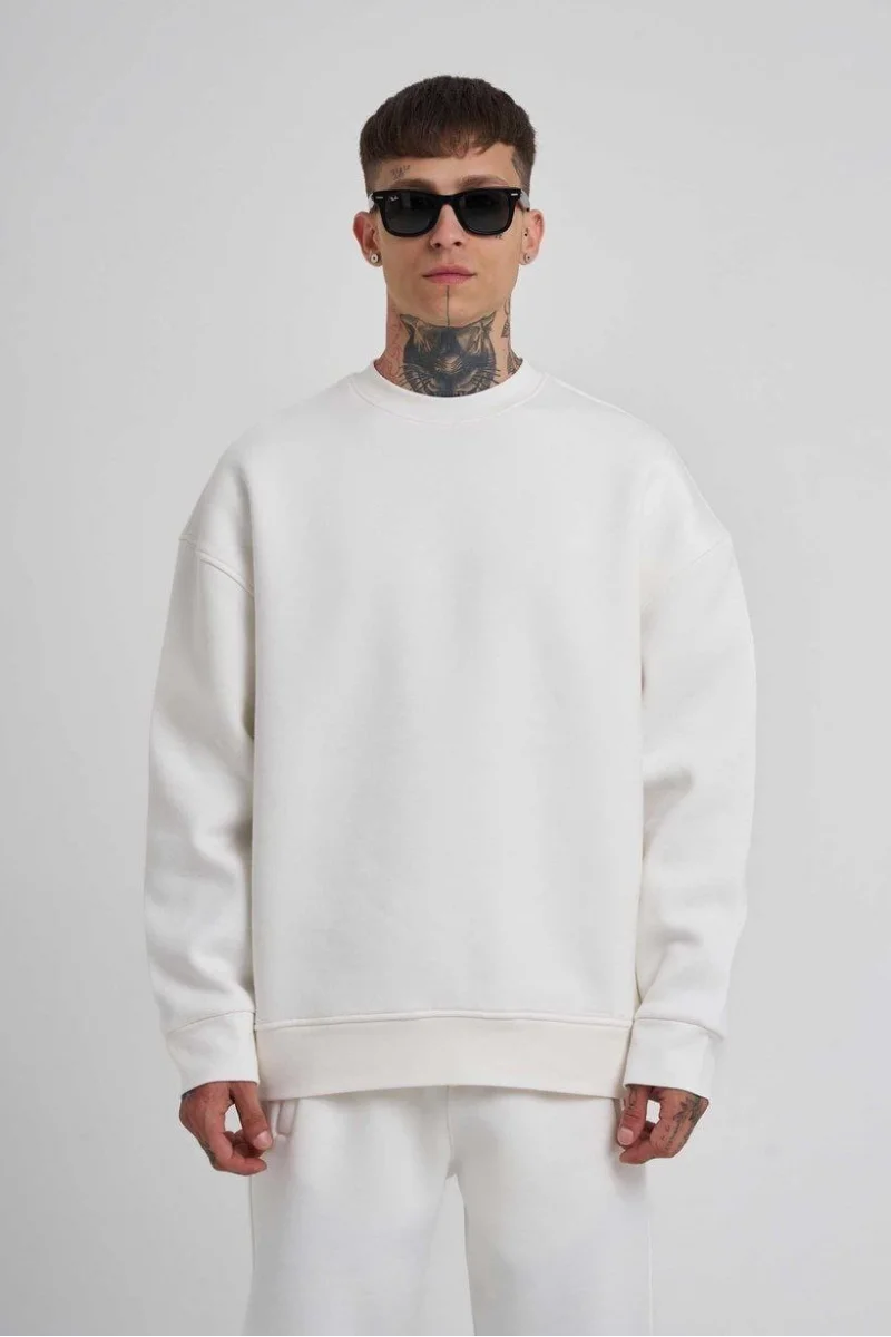 Beyaz Oversize Sweatshirt