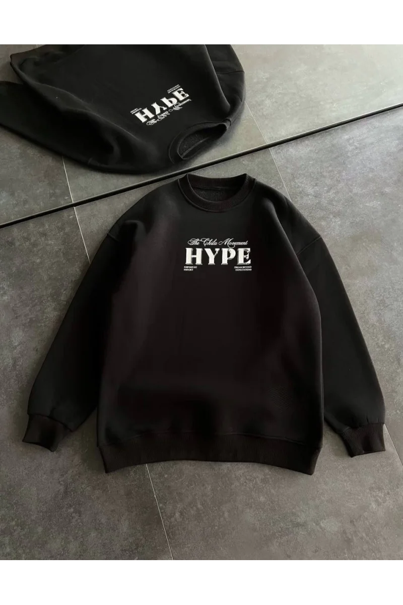 Siyah Hype Sweatshirt