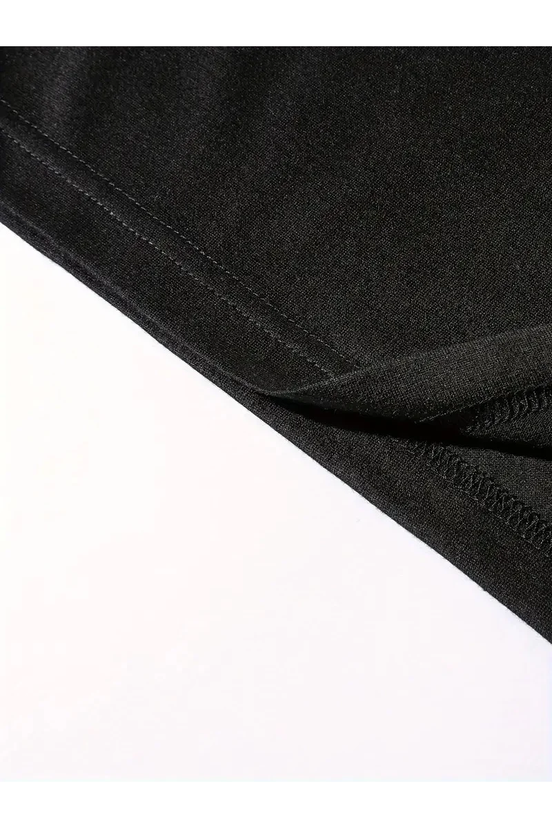 Erkek OversizeGrafik Tişört - Siyah