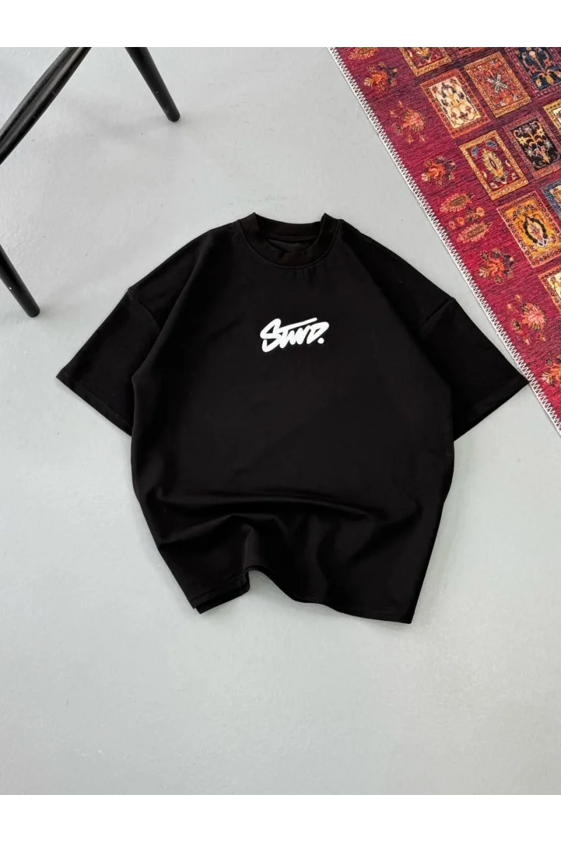 Erkek Baskılı Oversize T-shirt