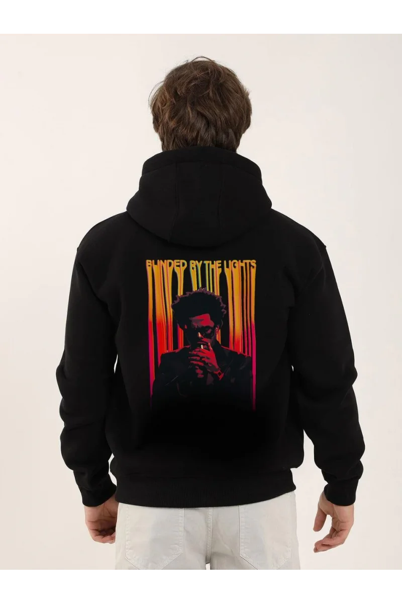 Siyah Kapüşonlu Sweatshirt