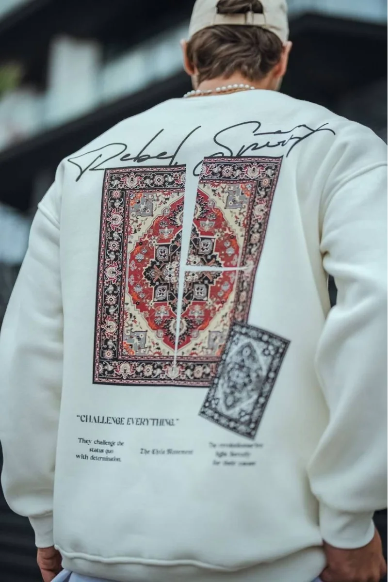 Beyaz Oversize Sweatshirt