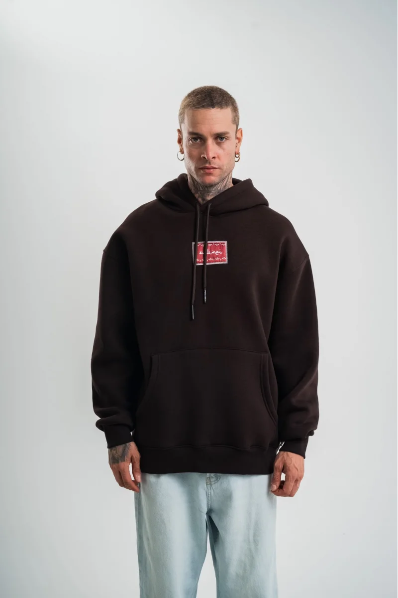 Kahve Kapüşonlu Sweatshirt