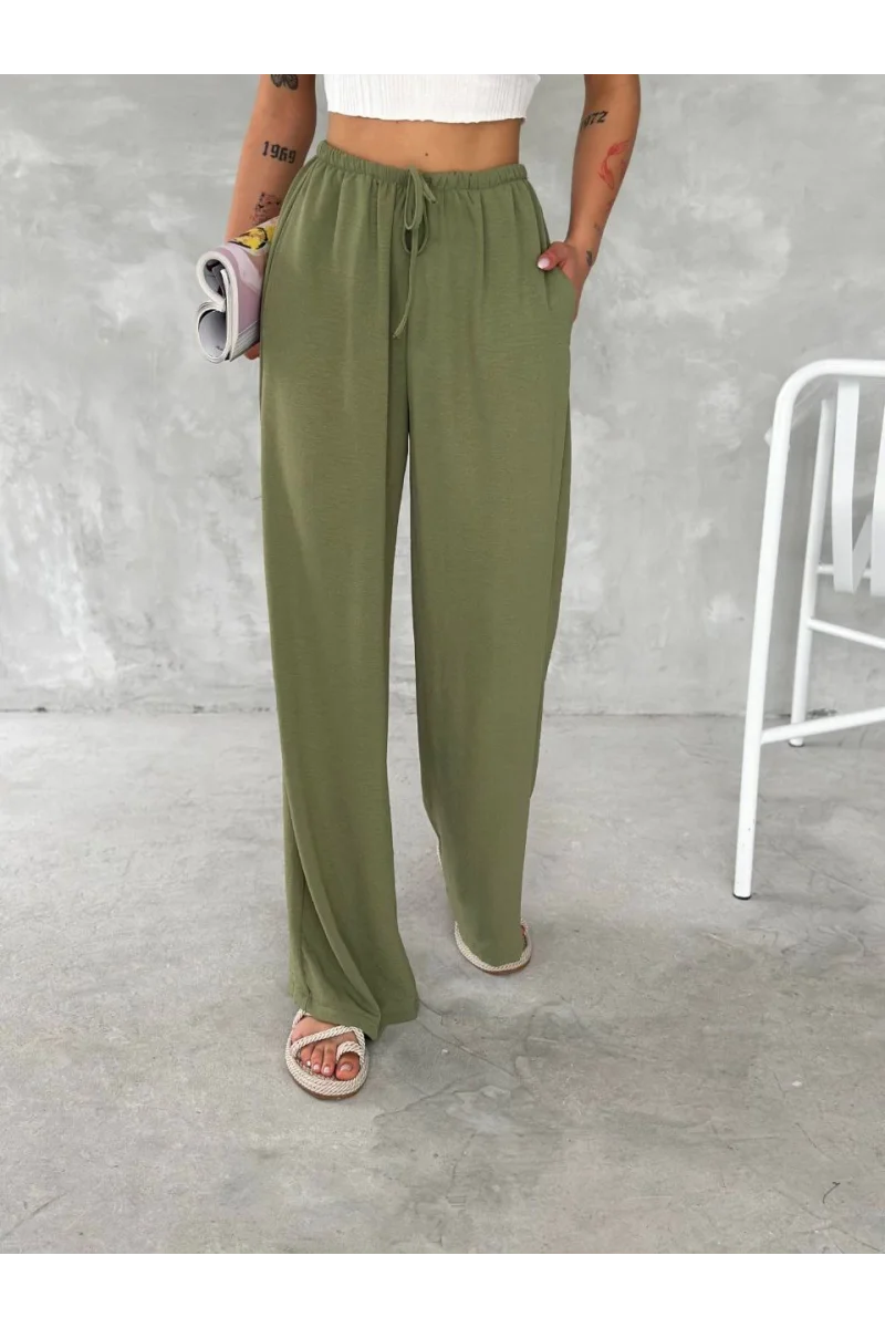 Ayrobin Oversize Kadın Pantalon - Mint yeşili