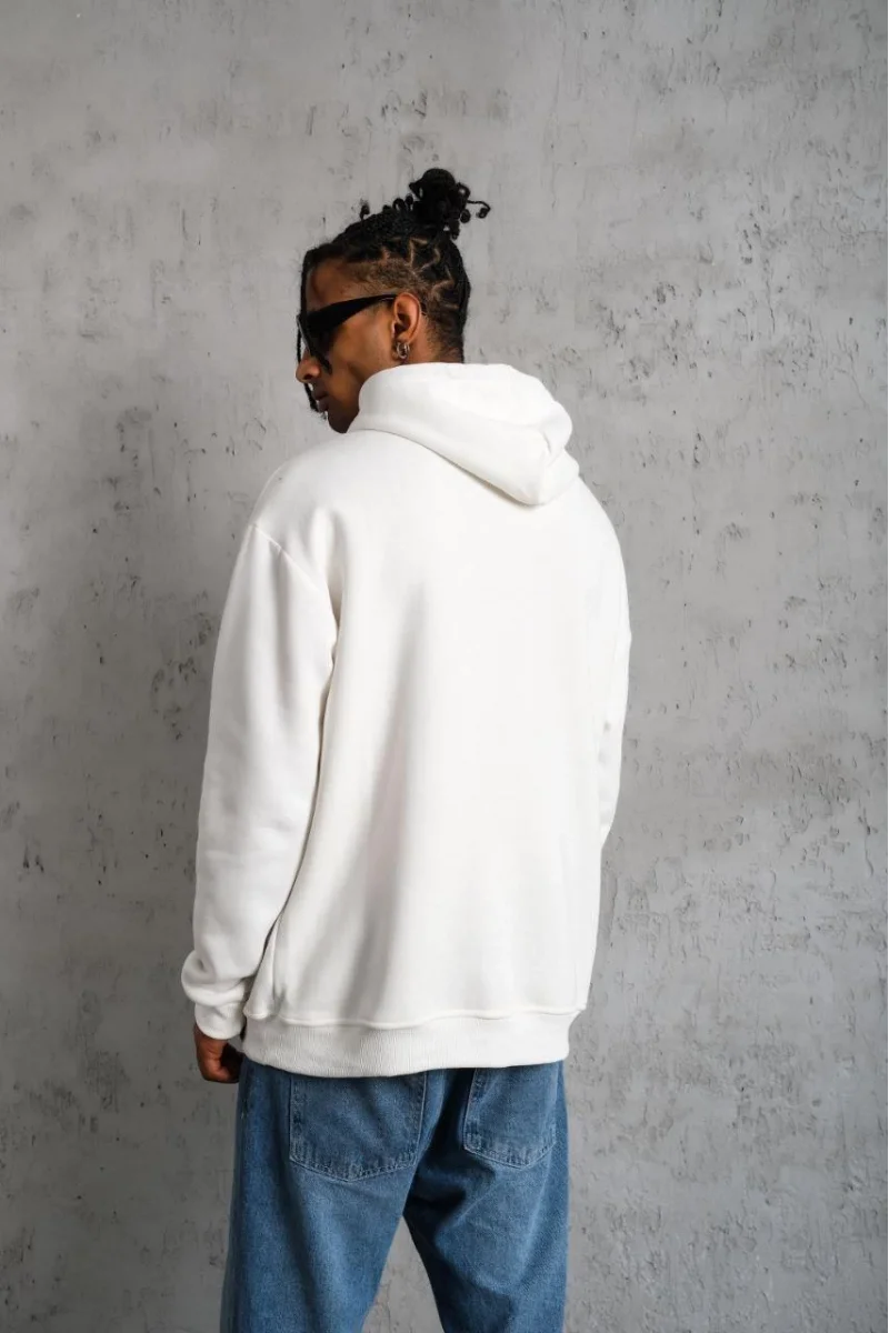 Darkest Baskılı Beyaz Sweatshirt