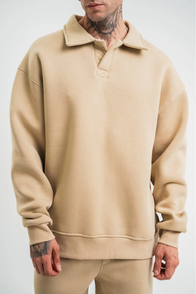 Bej Renkli Oversize Sweatshirt