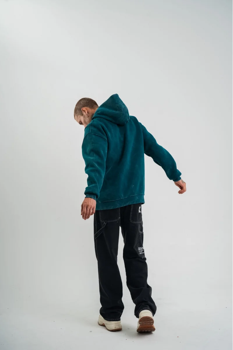 Yeşil Kapüşonlu Sweatshirt