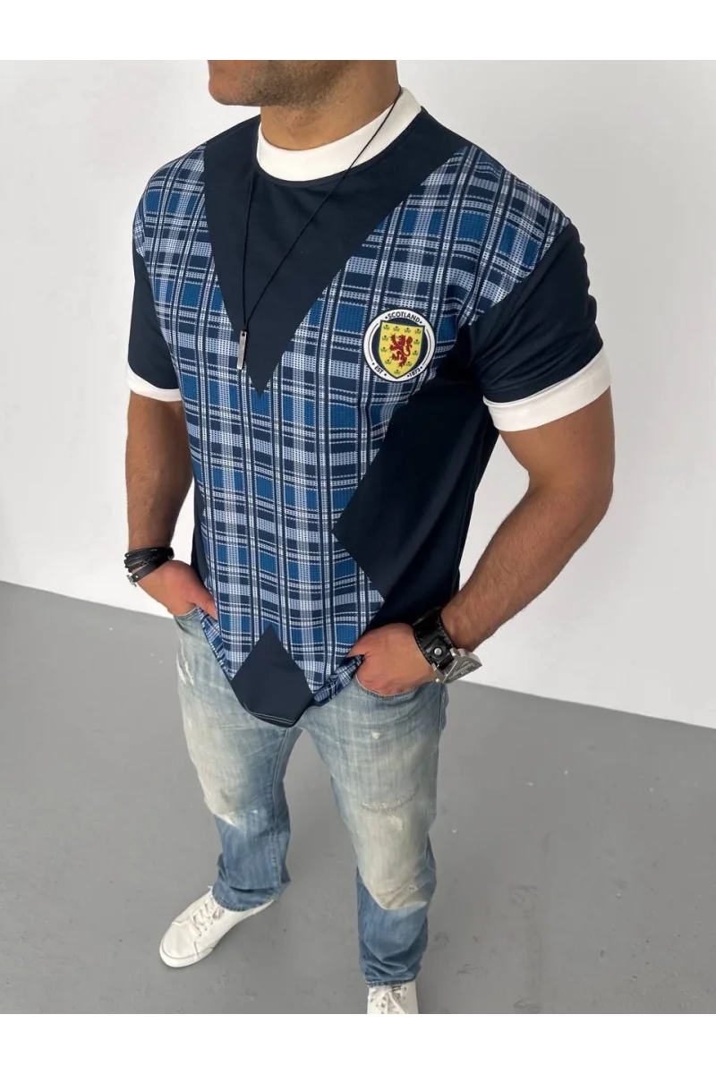 Unisex Bisiklet Yaka Baskılı Oversize T-Shirt