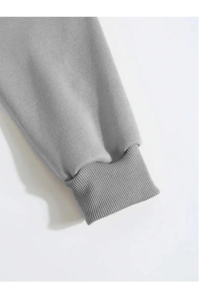 Gri Kapüşonlu Sweatshirt