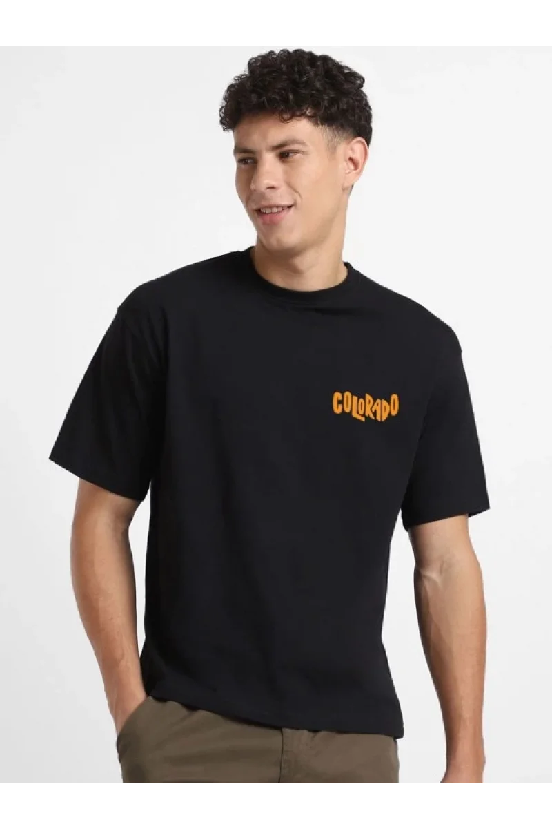 Erkek Baskılı Oversize T-shirt