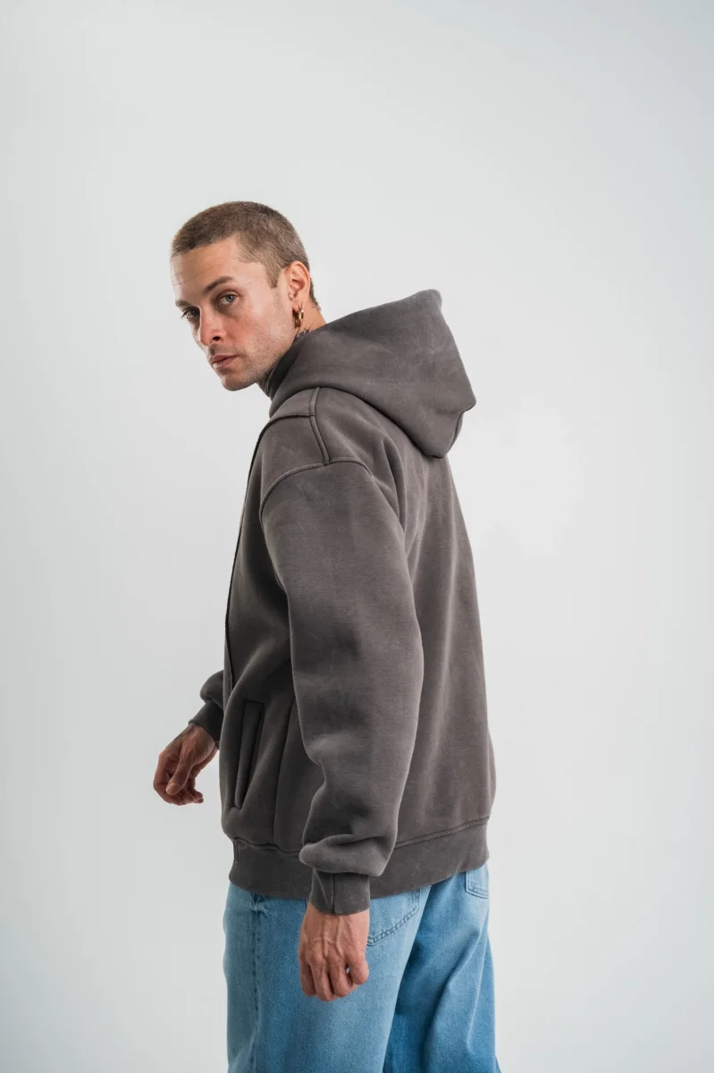 Koyu Füme Kapüşonlu Sweatshirt