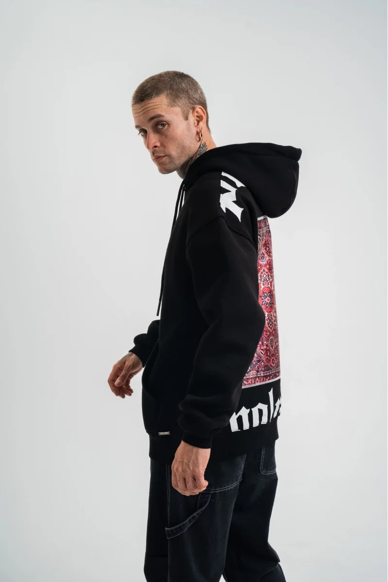 Siyah Kapüşonlu Sweatshirt