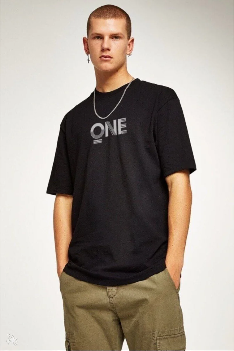 Unisex Baskılı Oversize T-Shirt