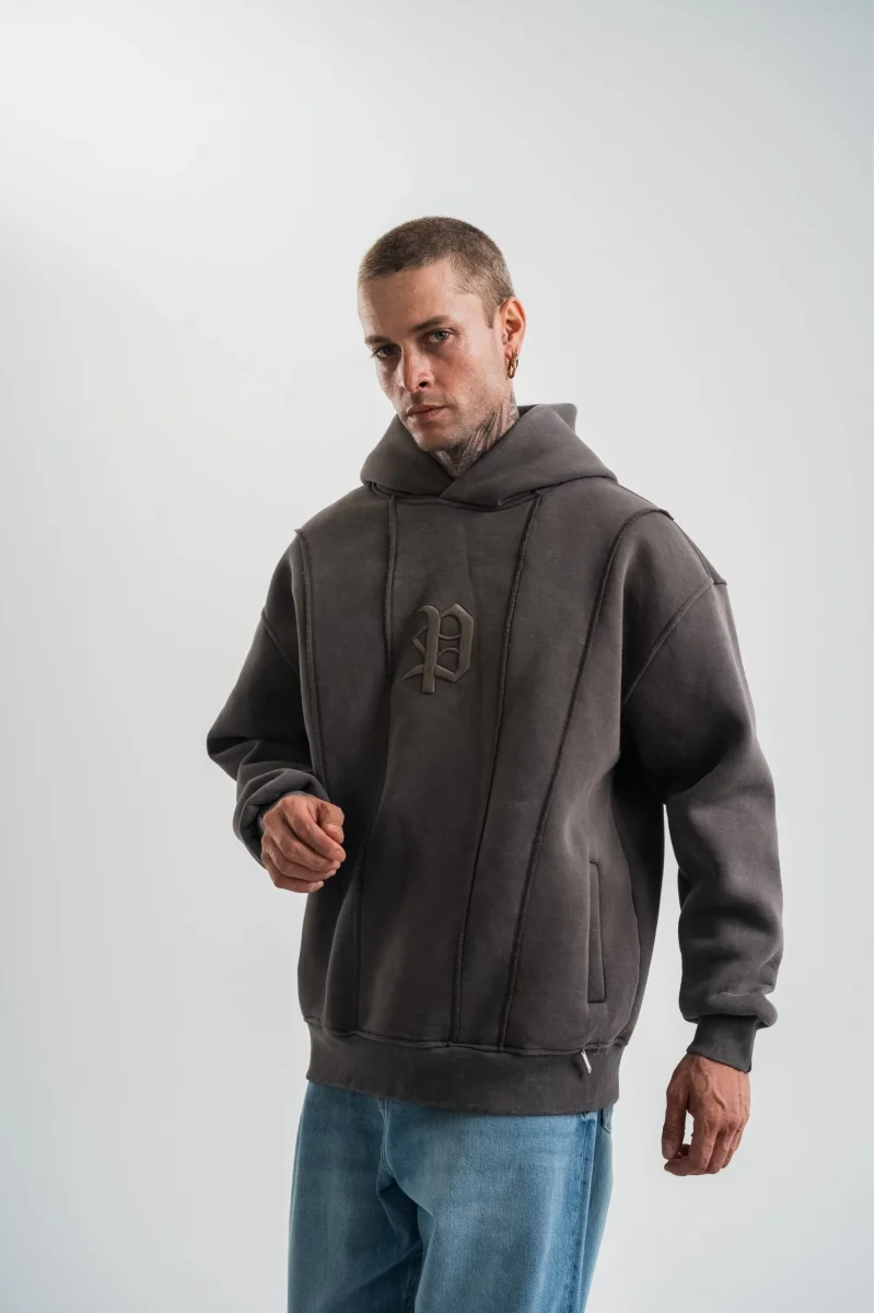 Koyu Füme Kapüşonlu Sweatshirt