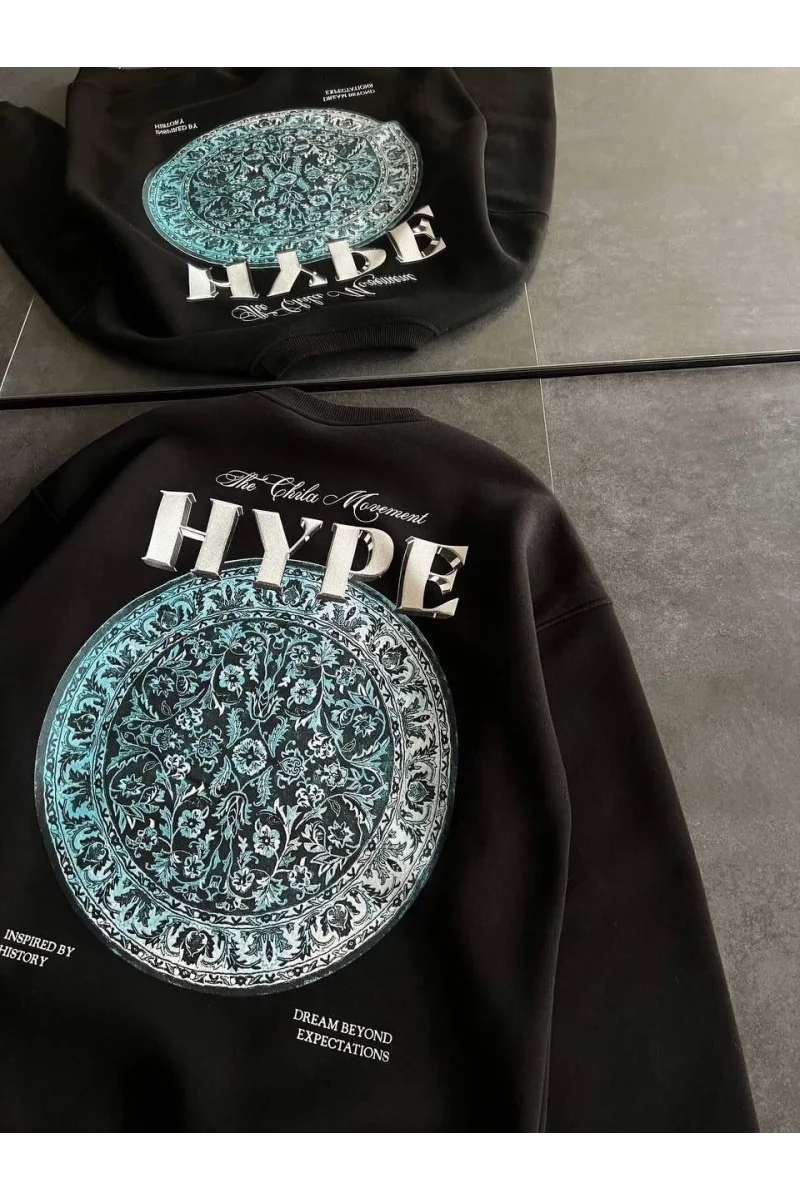Siyah Hype Sweatshirt