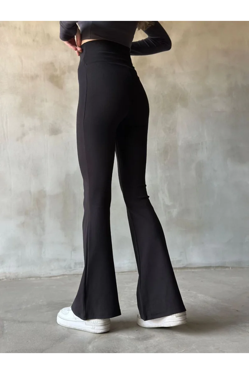 Siyah Yüksek Bel Pantolon Tayt