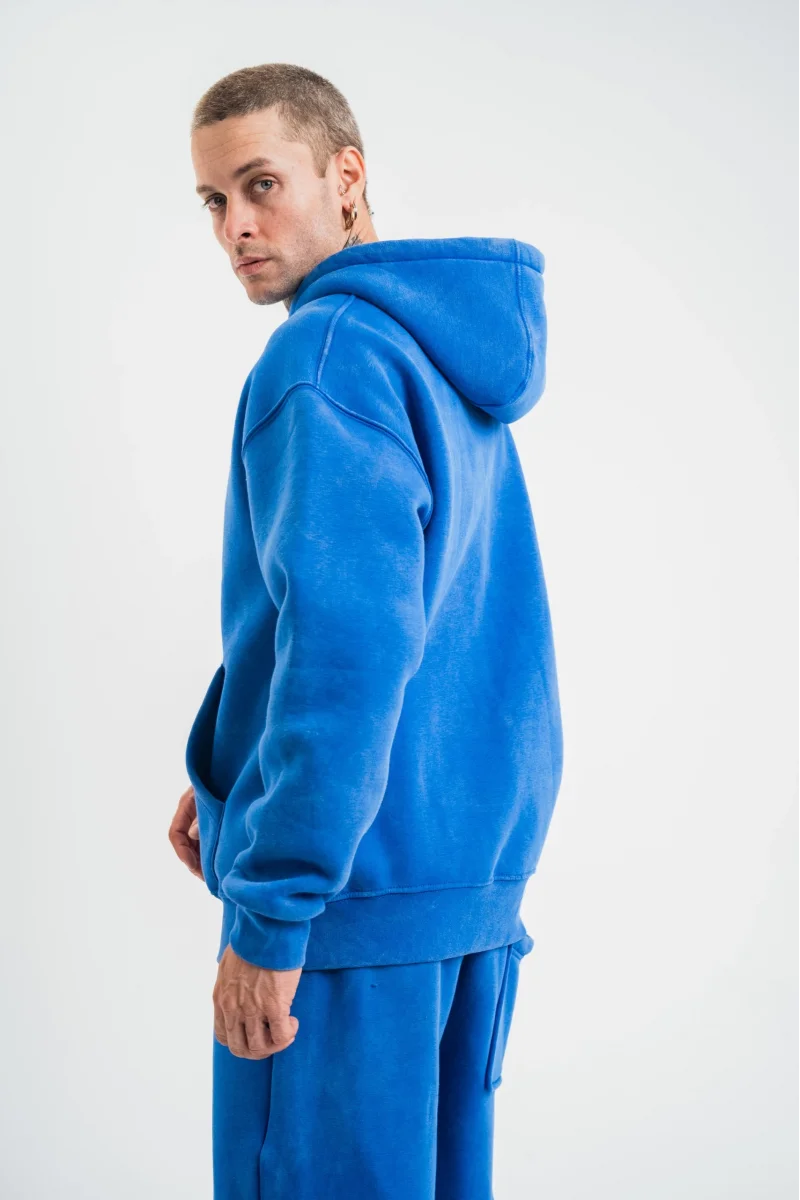 Mavi Kapüşonlu Sweatshirt