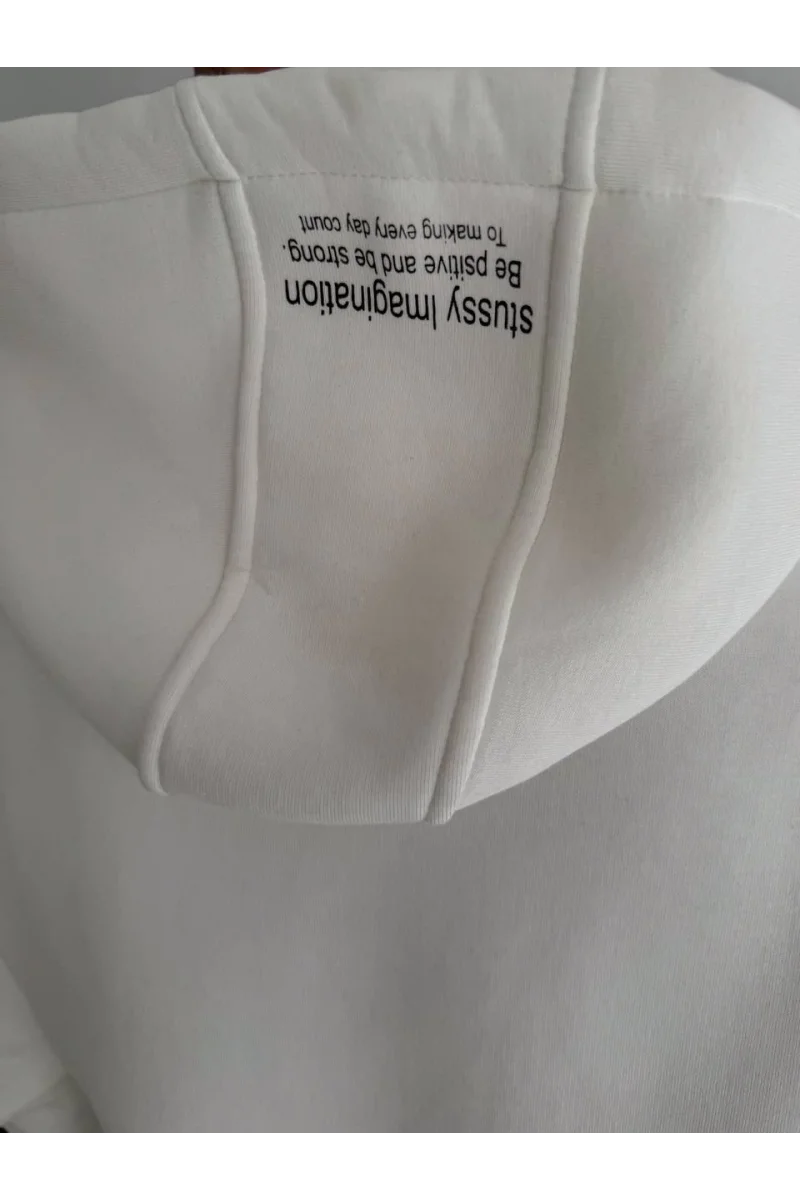 Stüssy Beyaz Kapüşonlu Sweatshirt