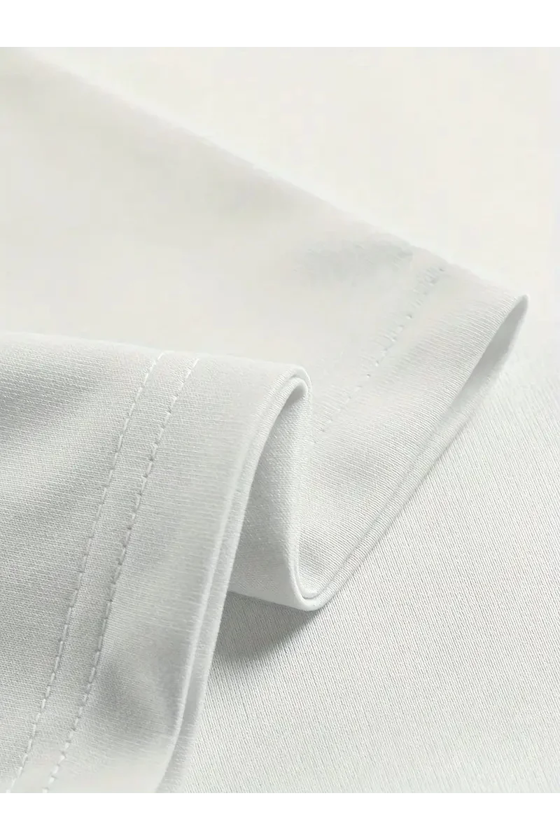 Erkek OversizeGrafik Tişört - Beyaz