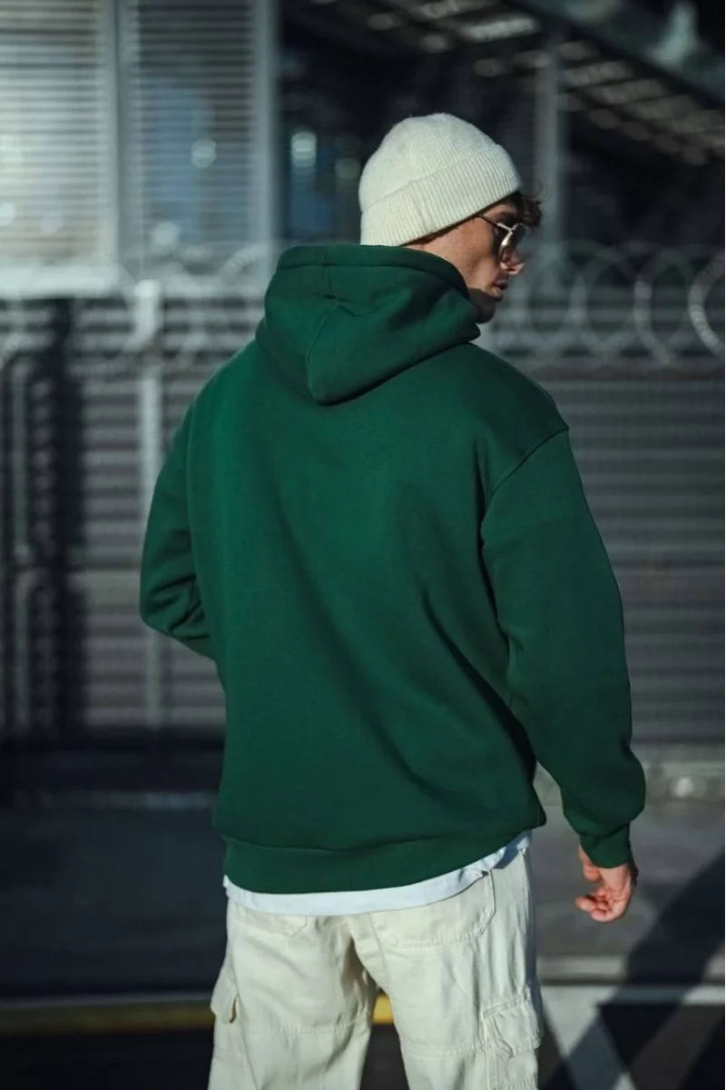 Yeşil Kapüşonlu Sweatshirt