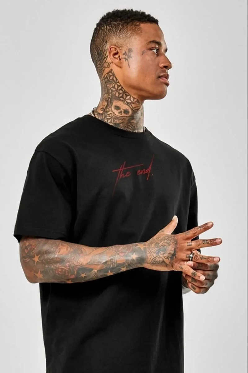 Unisex Baskılı Oversize T-Shirt