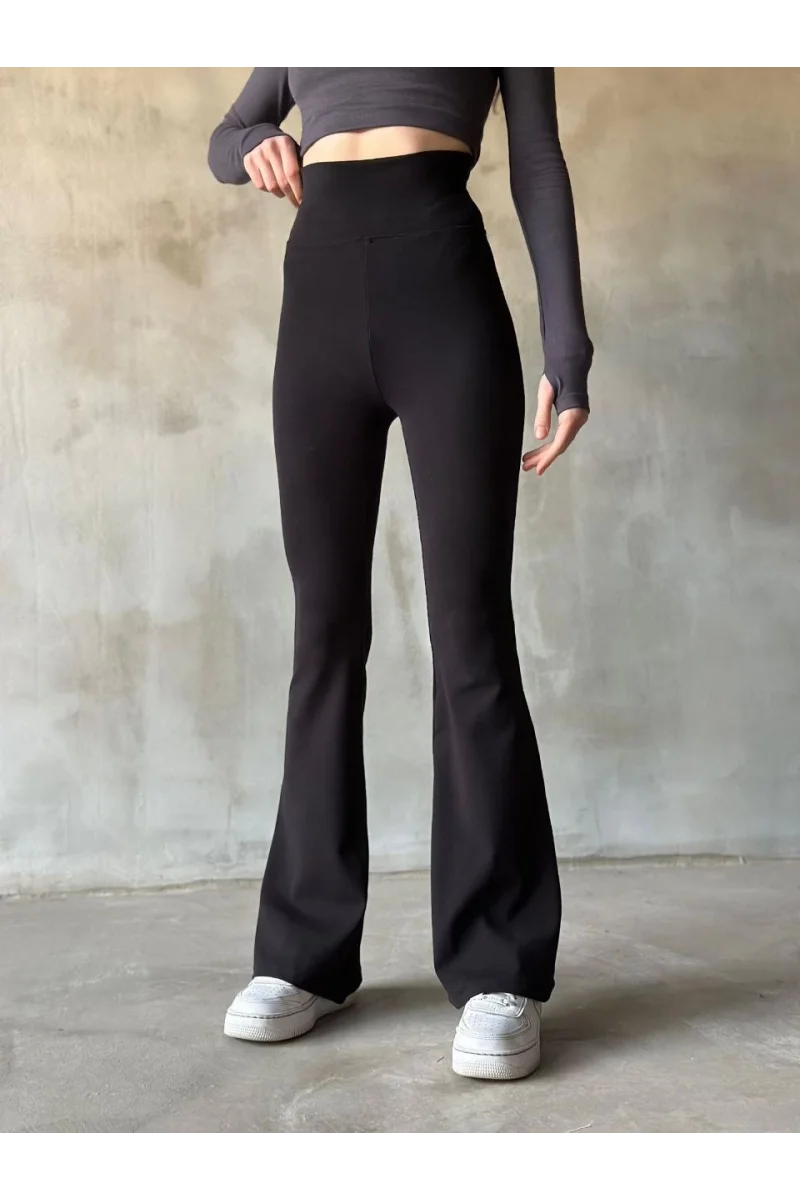 Siyah Yüksek Bel Pantolon Tayt