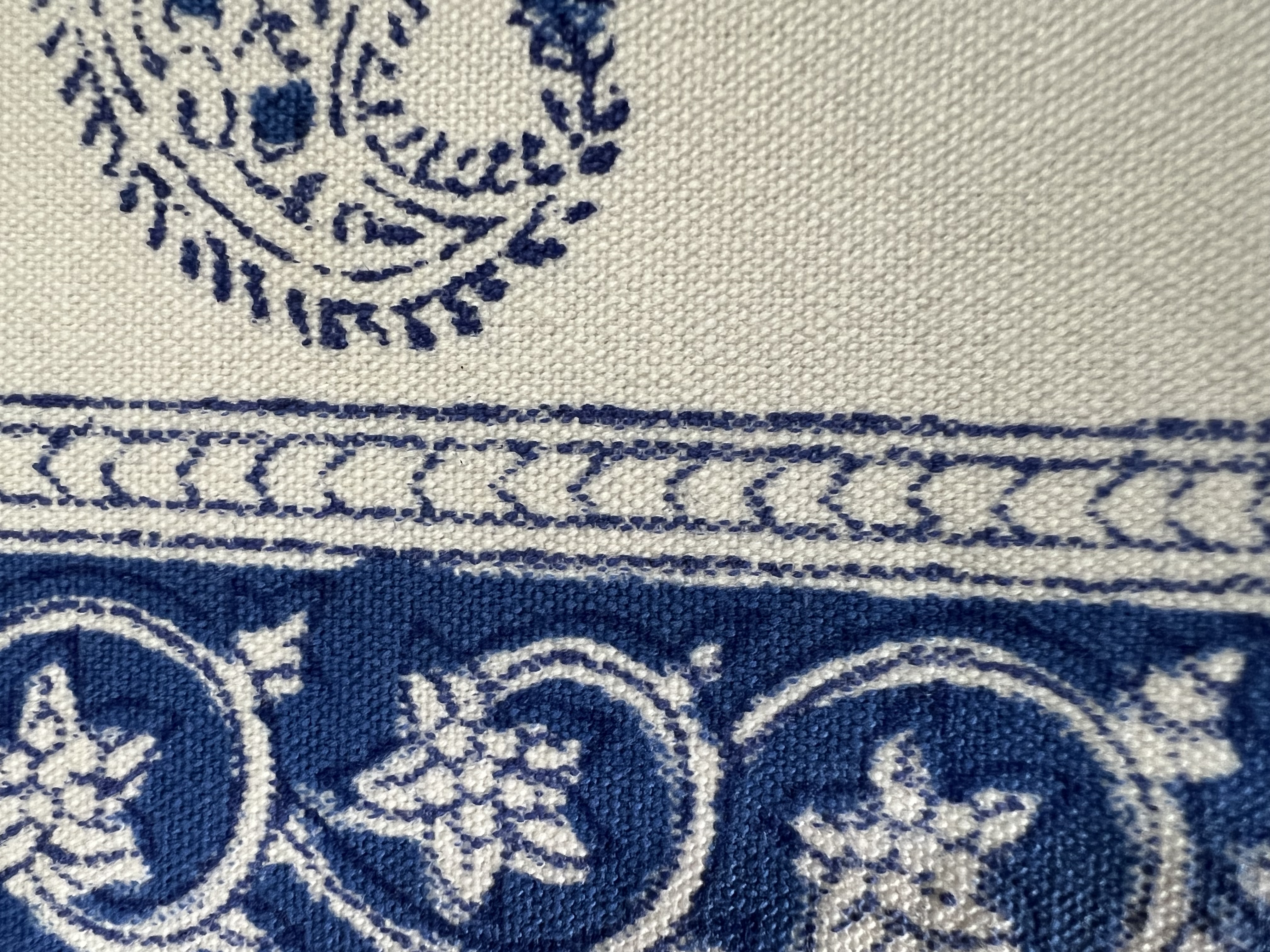 Blue and White Christmas Table Runner