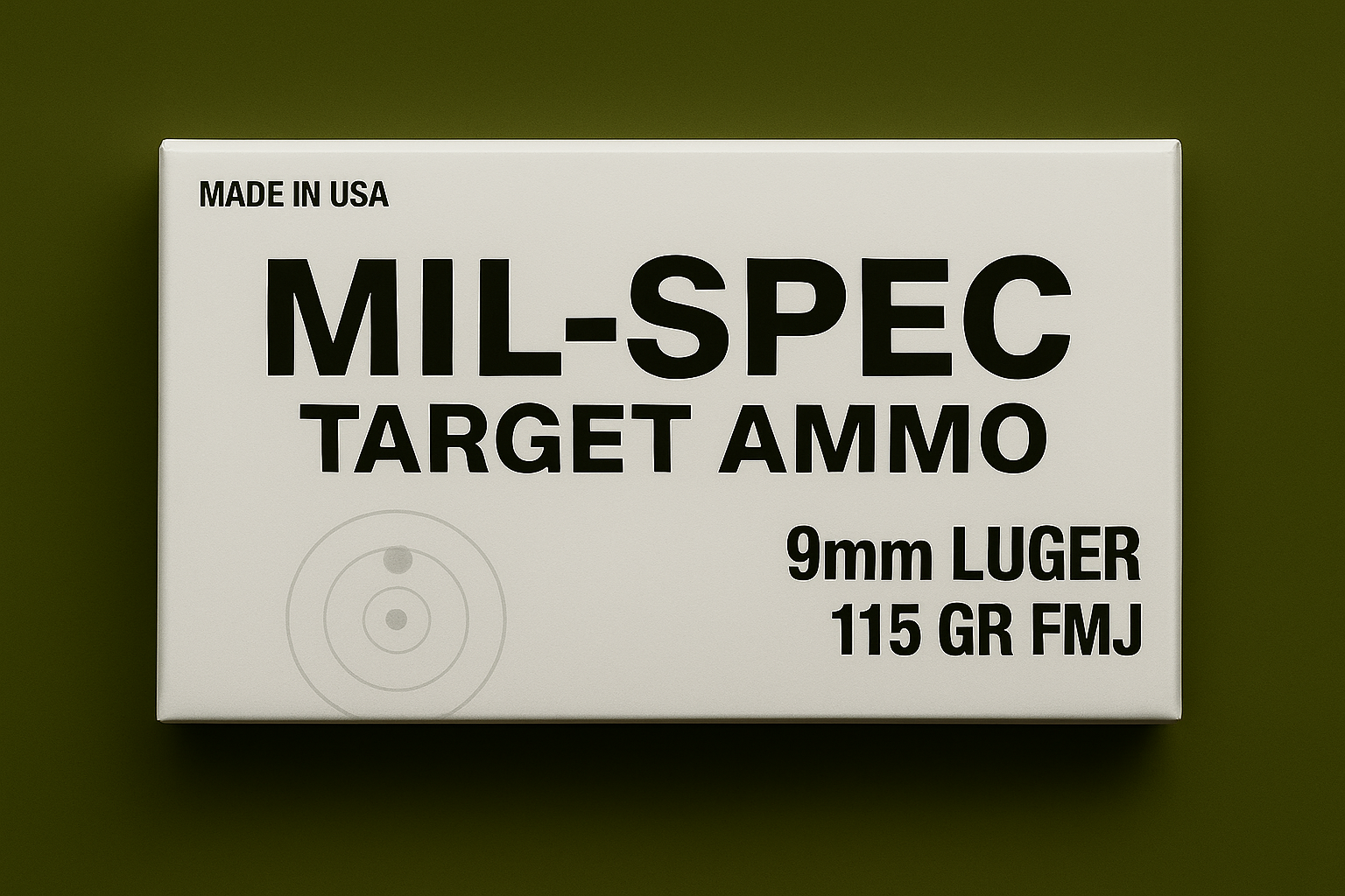 1000 Mil-Spec Target Ammo 9mm Luger Rounds