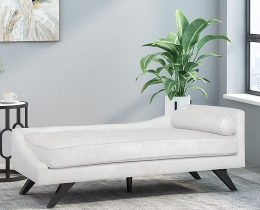 Modern Velvet Chaise Lounge