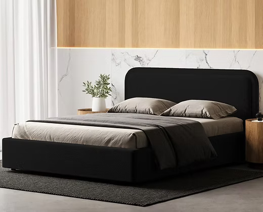 Modern Yellow Upholstered Luxury Bed