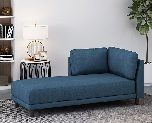 Modern Blue Chaise Lounge