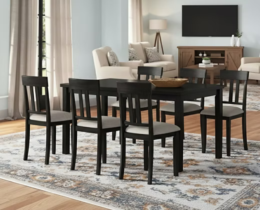 Wooden 6 Seater Dining Table Set