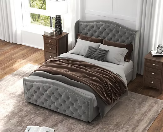 Luxury Upholstered Queen Luxury Bed