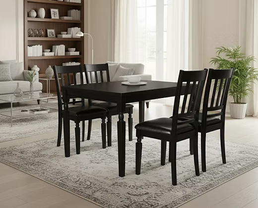 4 Seater Wooden Dining Table Set