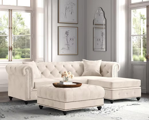 Modern Black Sectional Sofa