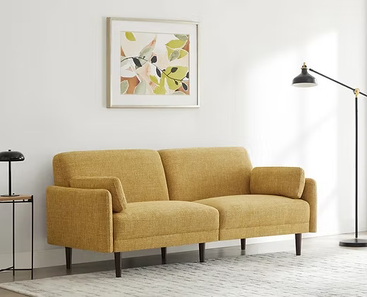 3 Seater With Hand Rest Mauve Sofa